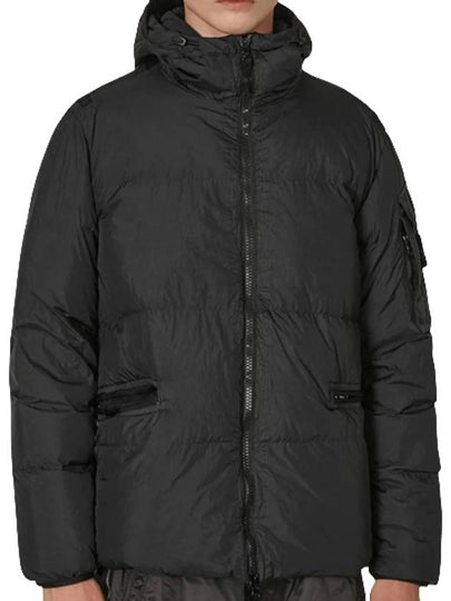 Men's Wappen Patch Crinkle Wraps Padding Black - STONE ISLAND - BALAAN 2