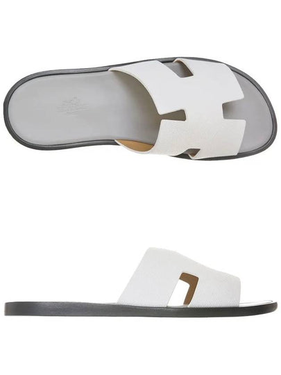 Izmir Epsom Calfskin Slippers White - HERMES - BALAAN 2