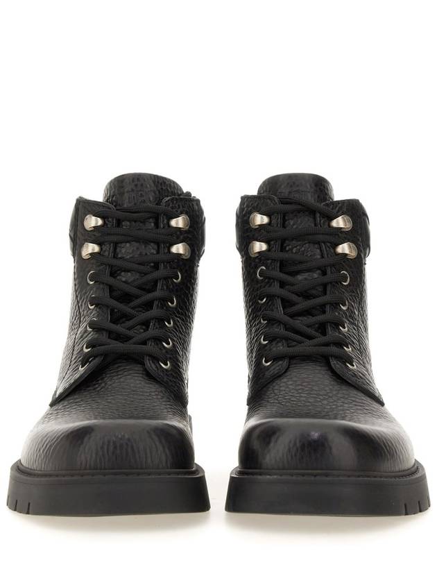 Haddock Leather Combat Boots Black - BOTTEGA VENETA - BALAAN 5