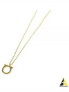 Gancini Large Necklace Brass & Gold - SALVATORE FERRAGAMO - BALAAN 2