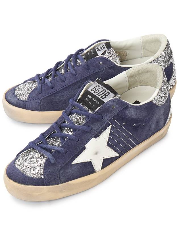 Superstar Glitter Tab Low Top Sneakers Blue - GOLDEN GOOSE - BALAAN 2