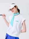 Scarf Point Sleeveless T-Shirt WHITE&BLUE - MONBIRDIE GOLF - BALAAN 7