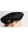 Triangle Logo Beret Black - PRADA - BALAAN 2