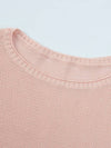 Boat Neck Long Sleeve Knit Pink 4 Colors - CALLAITE - BALAAN 3