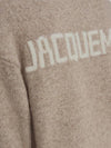 Le Pull Logo Crew Neck Alpaca Wool Knit Top Beige - JACQUEMUS - BALAAN 4