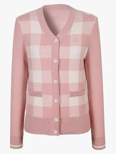 Drew Women s Jacquard Cardigan DF47KC03 PINK - DRUH GOLF - BALAAN 1