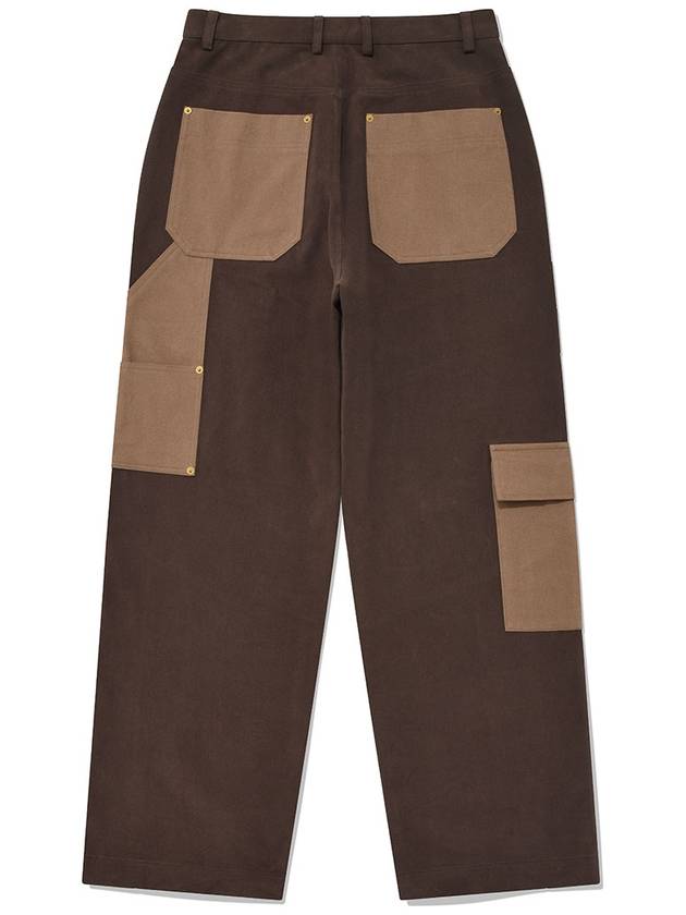 Unisex Cargo Wide Pants Brown - PHOS333 - BALAAN 3