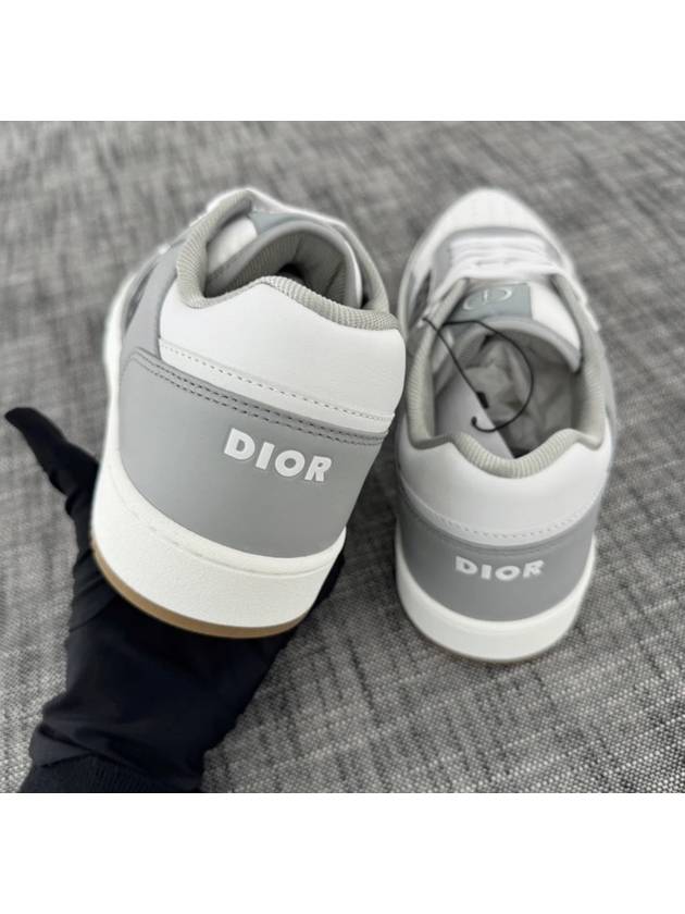 B27 Smooth Calfskin Low Top Sneakers Grey - DIOR - BALAAN 4