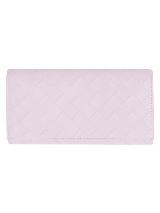 Intrecciato Flap Long Wallet Bliss Washed - BOTTEGA VENETA - BALAAN.