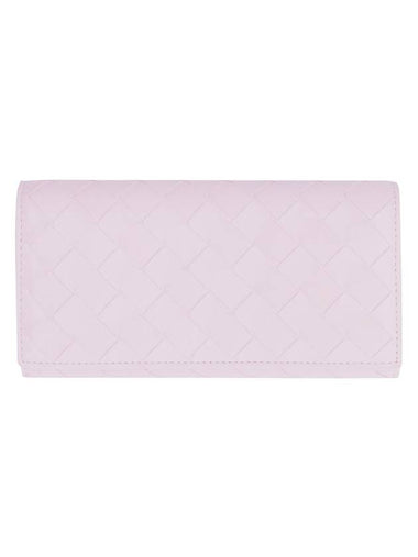 Intrecciato Large Flap Long Wallet Pink - BOTTEGA VENETA - BALAAN 1