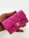 Classic Snap Caviar Card Holder Pink Gold Plated - CHANEL - BALAAN 2