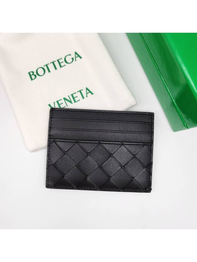 Intrecciato Leather Card Wallet Black - BOTTEGA VENETA - BALAAN 2