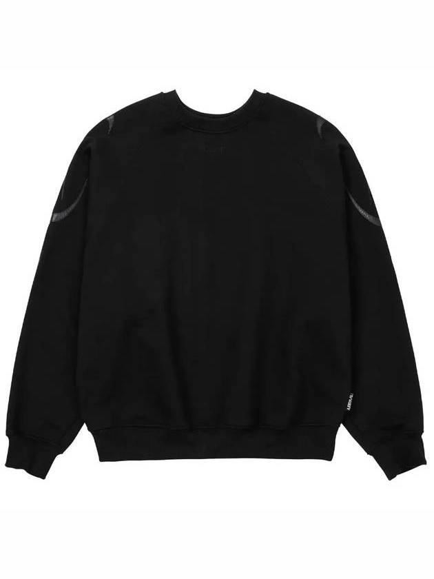 Trival Leather Applique Sweatshirt Black - AJOBYAJO - BALAAN 1