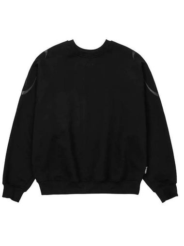 Trival Leather Applique Sweatshirt Black - AJOBYAJO - BALAAN 1