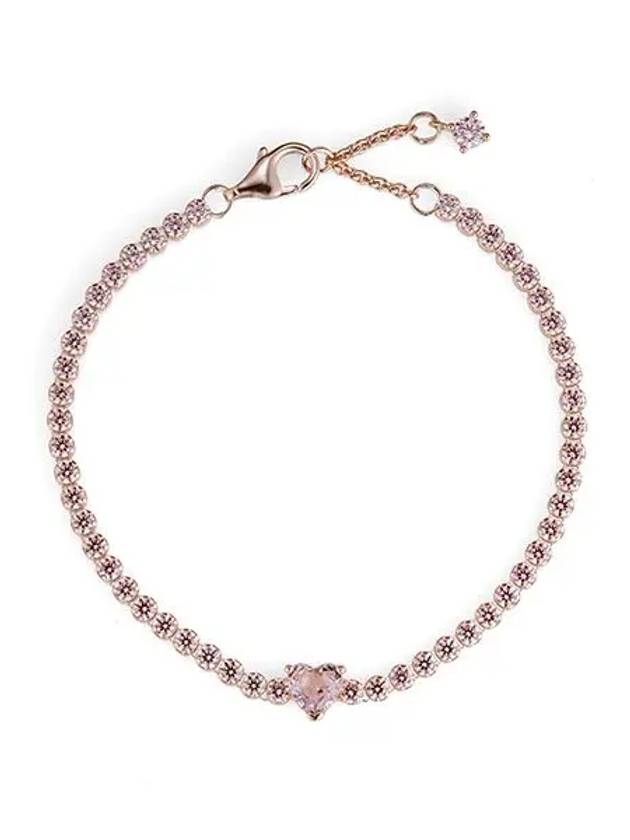 Sparkling Heart Tennis Bracelet Rose Gold - PANDORA - BALAAN 3