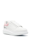 Oversized Pink Tab Low Top Sneakers White - ALEXANDER MCQUEEN - BALAAN 4