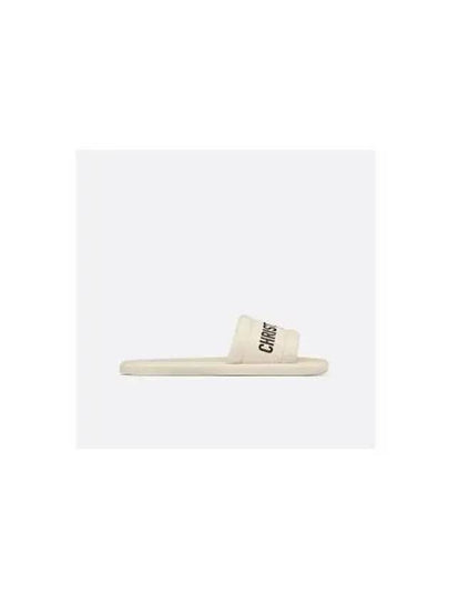 Every-D Embossed Lambskin Slippers White - DIOR - BALAAN 2