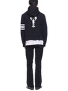 Men's Diagonal Armband Zip Up Hoodie Navy - THOM BROWNE - BALAAN 6