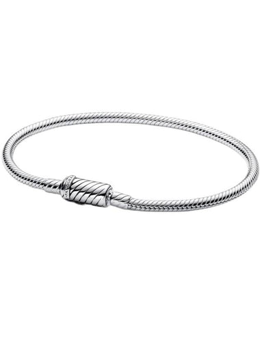 Easy-Close Magnetic Clasp Snake Chain Bracelet Silver - PANDORA - BALAAN 1