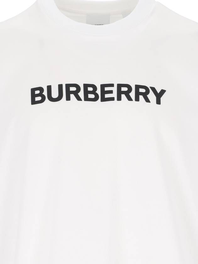 Logo Print Short Sleeve T-Shirt White - BURBERRY - BALAAN 4