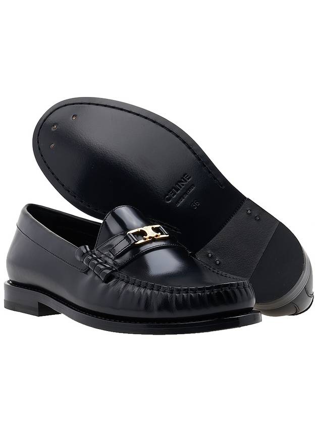 Luco Triomphe Polished Bull Loafers Black - CELINE - BALAAN 6