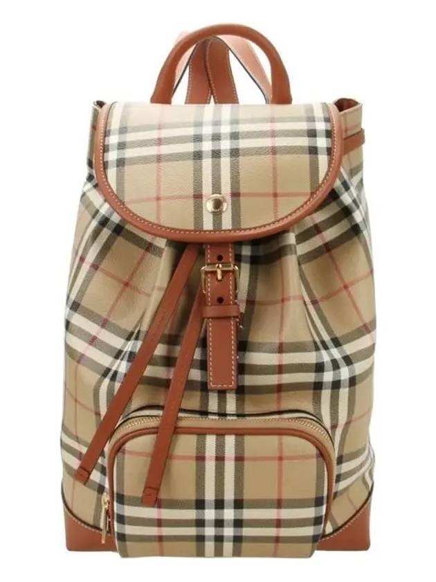 Check Backpack Brown Archive Beige - BURBERRY - BALAAN 2