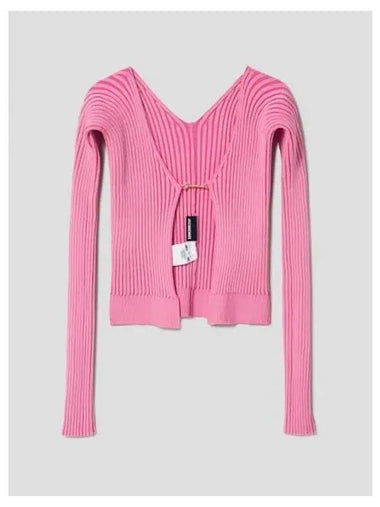 Jacquemus Women s La Maille Pralou Cardingun Pink 2 Domestic Product GM0023063003325 - JACQUEMUS - BALAAN 1