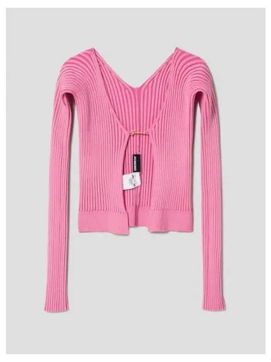 Jacquemus Women s La Maille Pralou Cardingun Pink 2 Domestic Product - JACQUEMUS - BALAAN 1