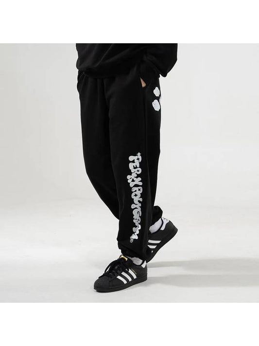 CLOUD LOGO TRAINING PANTS BLACK - POLYGRAM - BALAAN 2