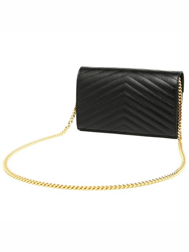 Monogram Matelasse Chain Shoulder Bag Black - SAINT LAURENT - BALAAN 4