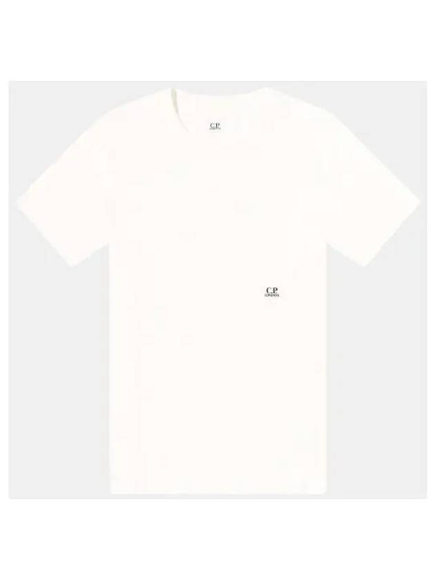 24/1 Jersey Garment Dyed Pocket Short Sleeve T-Shirt White - CP COMPANY - BALAAN 2