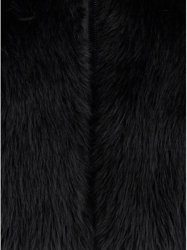 Black Oversized Collar Jacket In Faux-Fur Woman - MICHAEL KORS - BALAAN 3