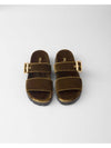 Velvet Slide Slippers Oak - PRADA - BALAAN 3