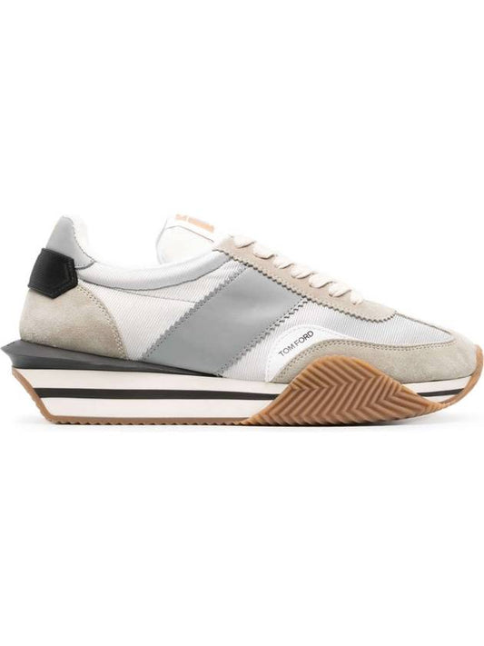 James Suede Low Top Sneakers Grey Beige - TOM FORD - BALAAN 2