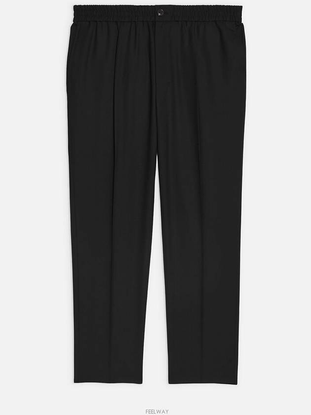 Banding Cropped Straight Pants Black - AMI - BALAAN 2