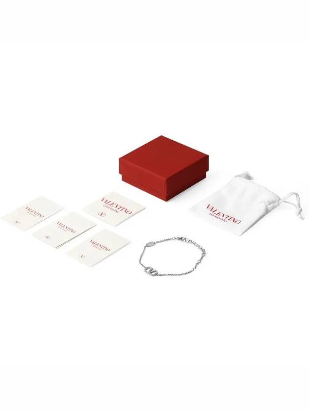 V Logo Bracelet Silver - VALENTINO - BALAAN 4