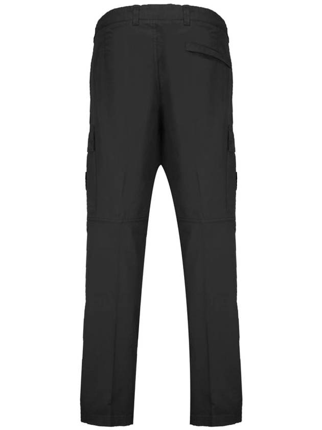 Supima Cotton Twill Stretch TC Straight Pants Black - STONE ISLAND - BALAAN 3