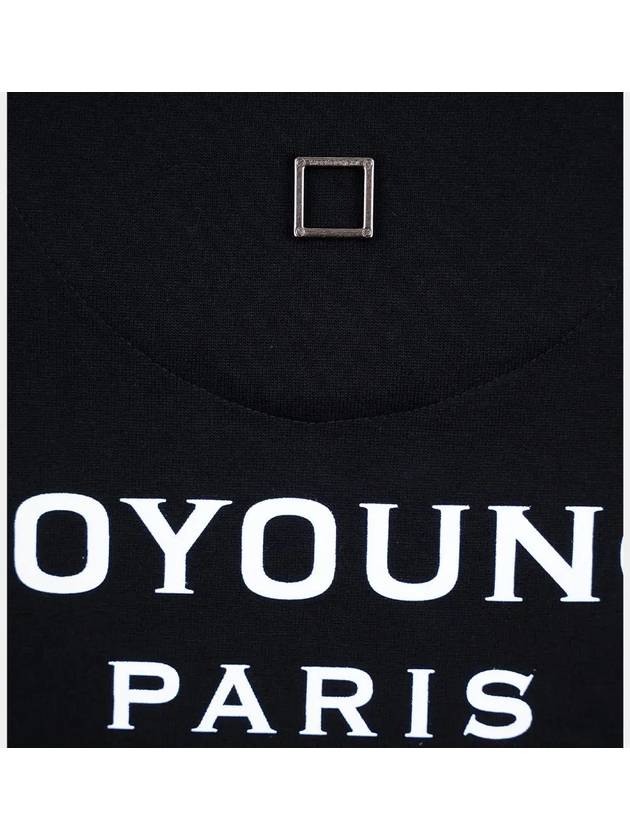 Men's Back Logo Long Sleeve T-Shirt Black W241TS17718B - WOOYOUNGMI - BALAAN 3