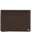 Double Gancini Leather Card Wallet Brown - SALVATORE FERRAGAMO - BALAAN 4