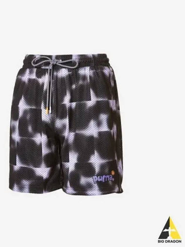 8ENJAMI AOP Mesh Shorts 6 Black - PUMA - BALAAN 1