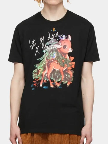 Short sleeve unisex Bambi classic tshirt black 3G010001 - VIVIENNE WESTWOOD - BALAAN 1