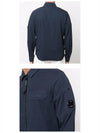 Emerized Gabardine Overshirt Zip-Up Jacket Navy - CP COMPANY - BALAAN 6