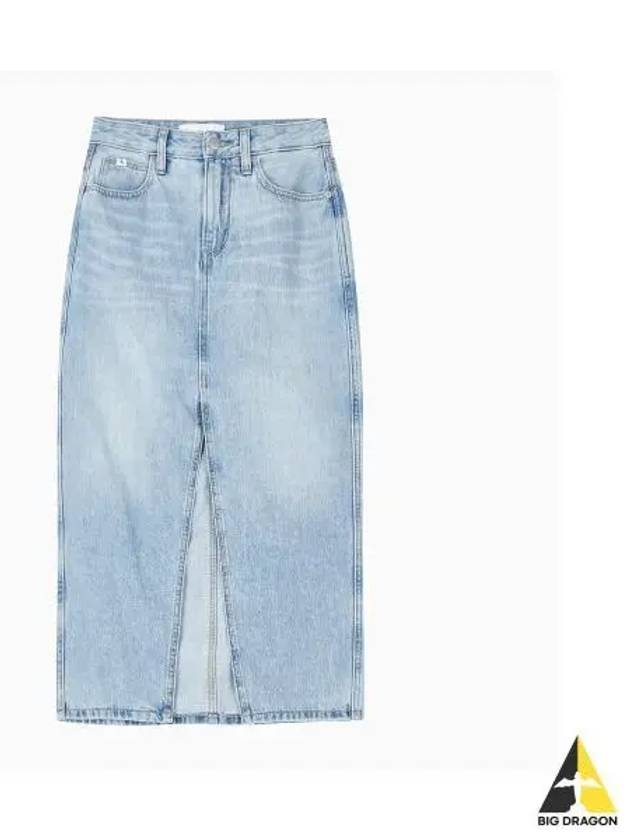 JEANS Women s Powder Blue Maxi Denim Skirt J223696 1AA - CALVIN KLEIN - BALAAN 1