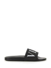 VLTN Logo Slippers Black - VALENTINO - BALAAN 1