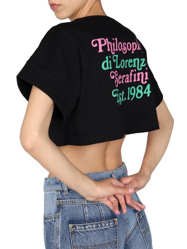 Philosophy Di Lorenzo Serafini Cropped Logo Print T-Shirt - PHILOSOPHY DI LORENZO SERAFINI - BALAAN 4