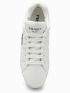 Logo Quilted Nappa Leather Low Top Sneakers White - PRADA - BALAAN 3