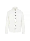 Organic Gabardine Buttoned Lens Long Slevee Shirt White - CP COMPANY - BALAAN 2