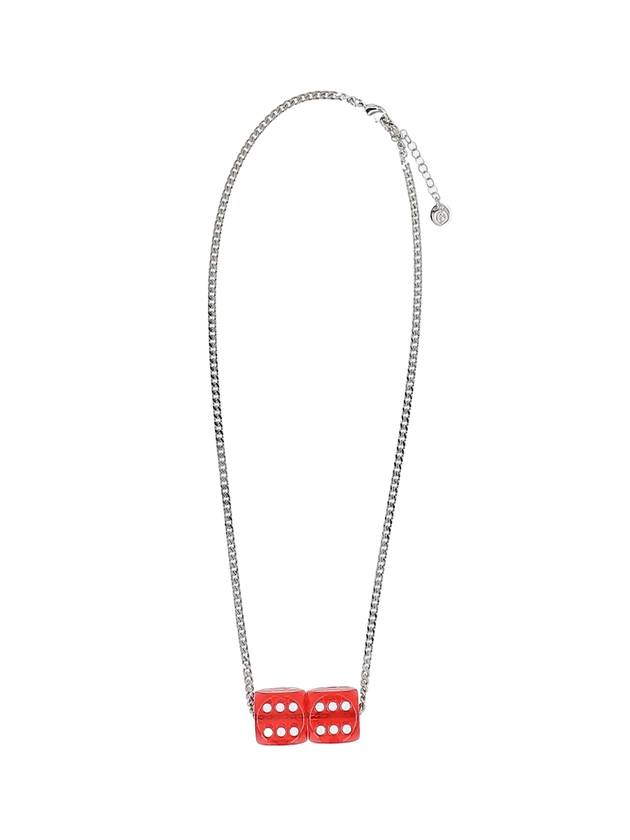 Dice Necklace Necklace Red Silver - MAISON MARGIELA - BALAAN 1