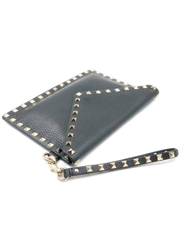 Women s Valentino RW2P0P87VSH Black Stampa Alce Rockstud Envelope Strap Pouch Clutch gt Gangbuk used luxury goods - VALENTINO - BALAAN 6