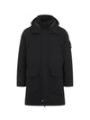 Polyester Micro Twill Long Down Parka Black - STONE ISLAND - BALAAN 2